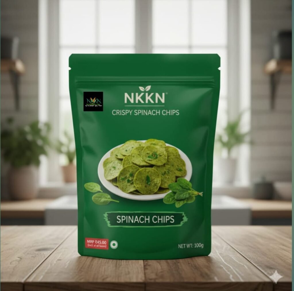 NKKN Crispy Spinach Chips: