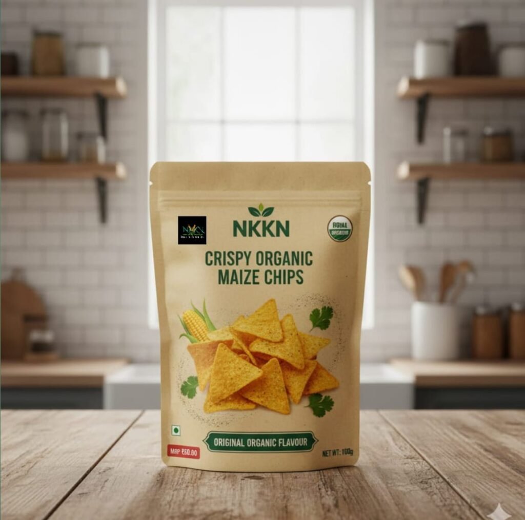 NKKN Crispy Organic Maize Chips – Organic Flavours